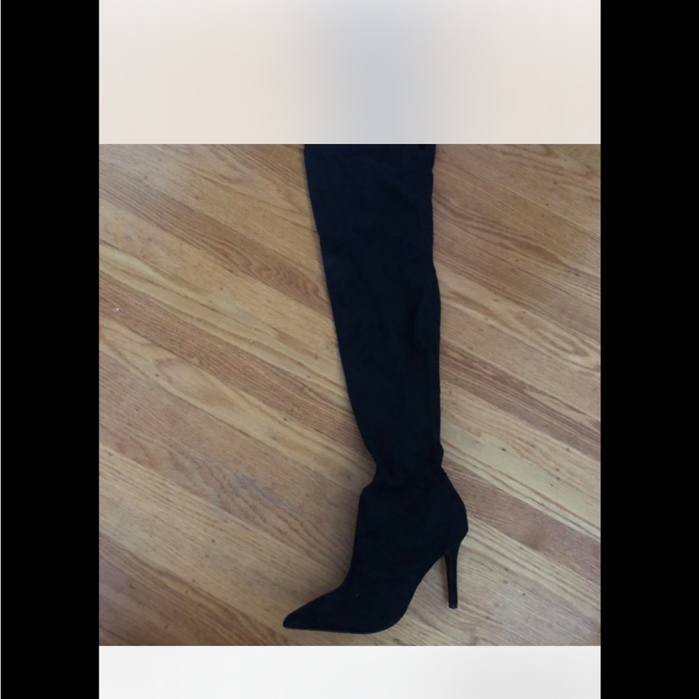Brand new - Aldo Black Heeled Boots Sleek Stiletto Design